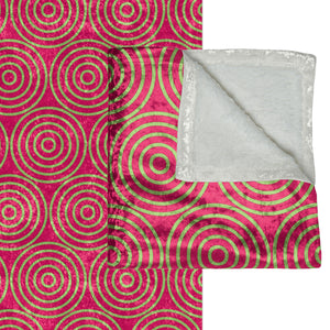 Soft sherpa blanket with 'Pastel Pink & Green Decorative Throw' design