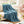 Soft sherpa blanket with 'Teal Blue Art Deco Decorative Throw' design