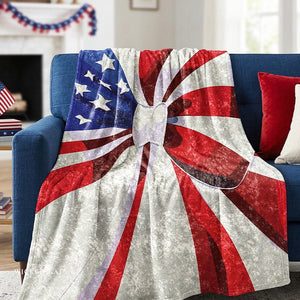 Garden flag with 'American Chic Patriotic Shimmering Throw' design