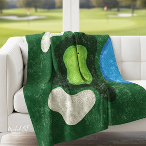 Golf Course Golfers Decorative Couch Throw