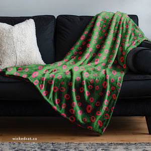 Green & Pink Modern Decorative Throw Blanket