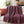 Soft sherpa blanket with 'Purple & Orange Art Deco Decorative Throw' design