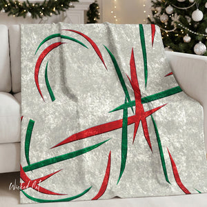 Candy Cane Throw Cozy Holiday Blanket Decor