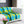 Soft sherpa blanket with 'Green & Blue Harlequin Decorative Throw' design