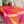 Pink and Orange Harlequin Decorative Throw