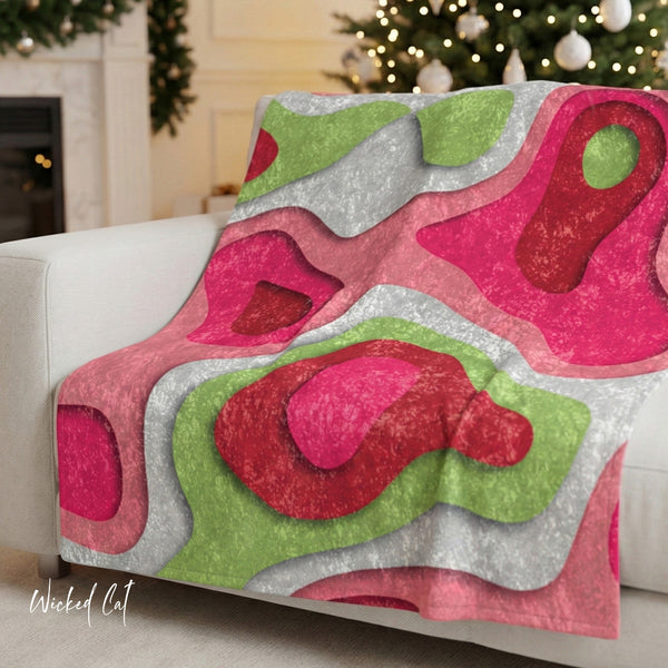 Abstract Festive Christmas Holiday Throw