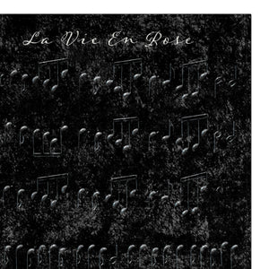 La Vie En Rose Sheet Music Shimmering Black Throw Blanket