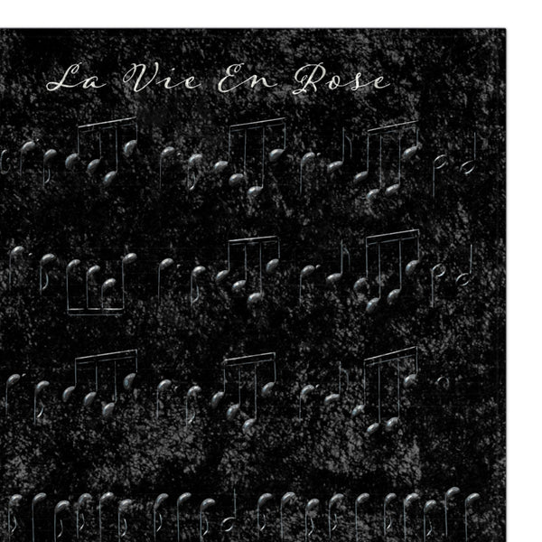 La Vie En Rose Sheet Music Shimmering Black Throw Blanket