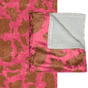 Brown & Pink Animal Print Decorative Throw Blanket