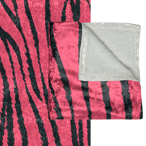 Pink & Black Tiger Print Chic Couch Throw Blanket