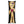 A tall, narrow body pillow featuring a voodoo doll design with a tan stitched figure, a red heart, and colorful pins on a black background.