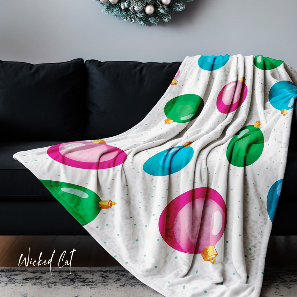 colorful Christmas decorative throw blanket