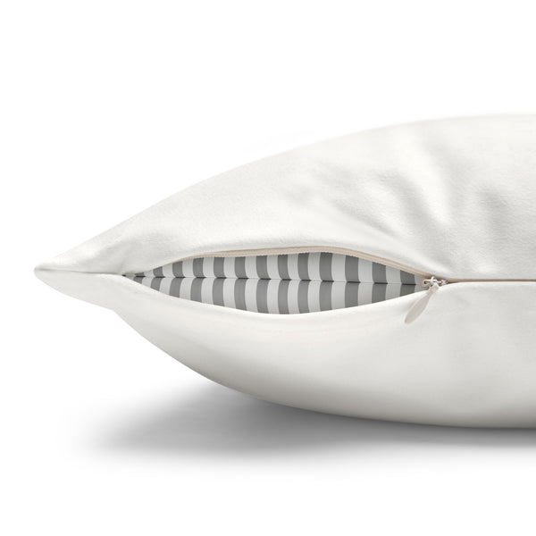 Black & White Neckline Faux Suede Pillow Cover