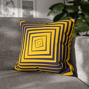 Yellow & Purple Reversible Retro Throw Pillow