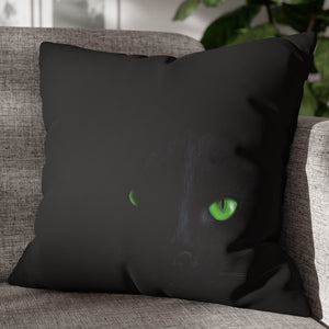 throw pillow with 'Black Cat Halloween Cover' design