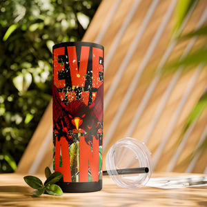 mug with 'Virginia Tech Hokies Football Tumbler 20oz' graphic on a white background