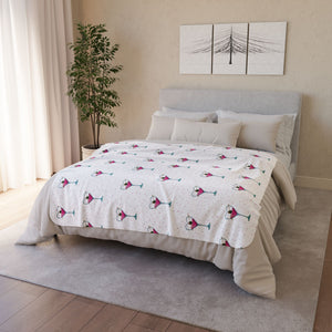 Soft sherpa blanket with 'Cupids Arrow Martini Soft Sherpa Throw' design