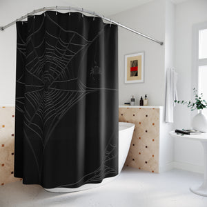 Spiderweb Spider Black Bath Shower Curtain