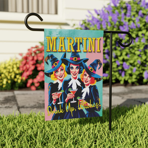 Drink Up Witches Vintage Retro Halloween Yard Flag