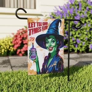Witch Potion Vintage Retro Halloween Yard Flag