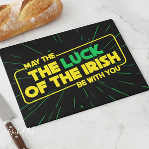 Luck of the Irish Star Wars Parody Glass Cutting Board
