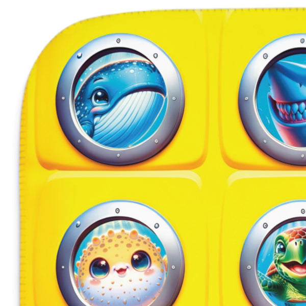 Yellow Sub Ocean Newborn Toddler Sherpa Baby Blanket