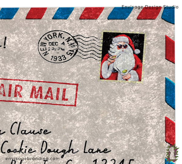 Santa Mail Cute Christmas Throw Blanket