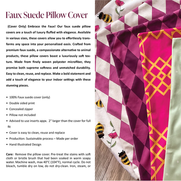 Honeycomb Bees Spring Accent Pillow Cover