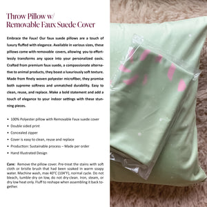 Pink & Green Reversible Retro Throw Pillow