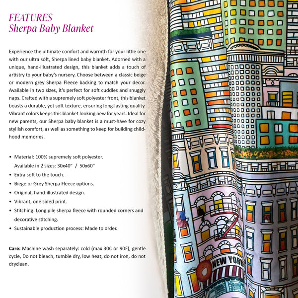 Little Patriot Red White Blue Sherpa Baby Blanket