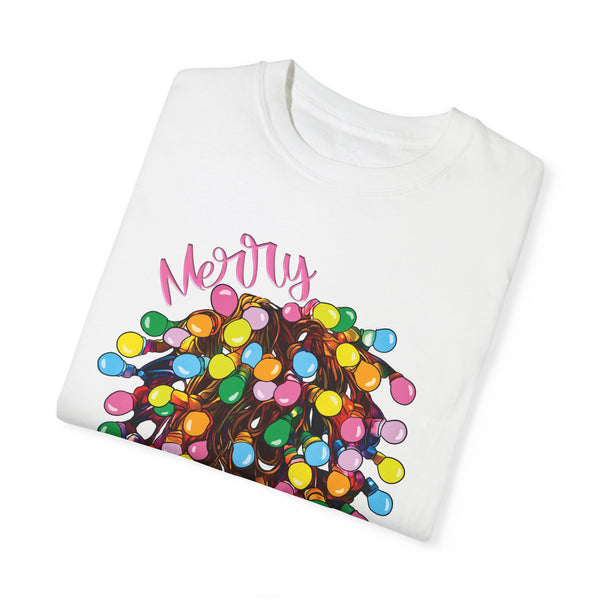 Comfort Colors® Tangled Lights Merry Christmas Funny T-Shirt