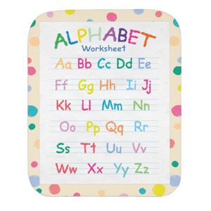 abc crayon soft baby blanket