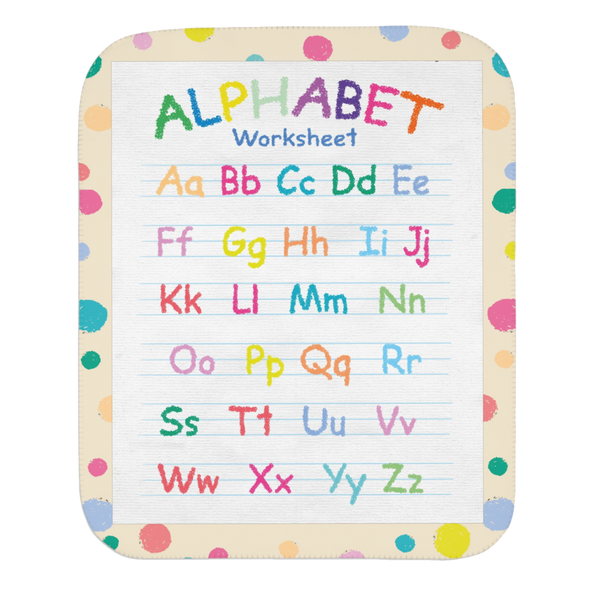 abc crayon soft baby blanket