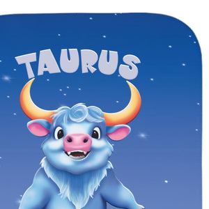 Soft sherpa blanket with 'Personalized Taurus Zodiac | Custom Gift' design