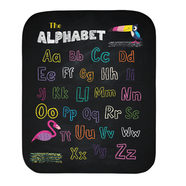 ABC crayon baby blanket