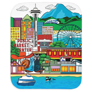 Seattle baby blanket gift