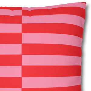 throw pillow with 'Cover Pink Candy Cane Holiday' design