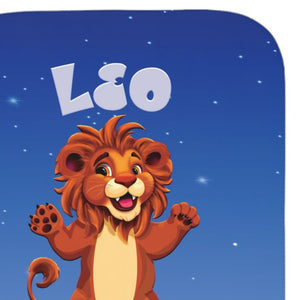 Soft sherpa blanket with 'Personalized Leo Zodiac | Custom Gift' design