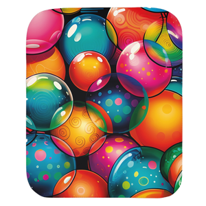 Soft sherpa blanket with 'Bouncy Balls' design