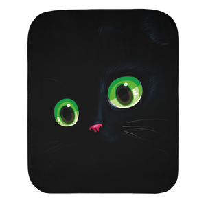Big Black Cat Newborn Toddler Sherpa Baby Blanket