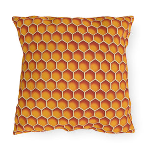 throw pillow with 'Honeycomb Accent Spring Decor' design