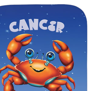 Soft sherpa blanket with 'Personalized Cancer Zodiac | Custom Gift' design