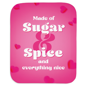 Sugar and Spice Pink Sherpa Baby Blanket