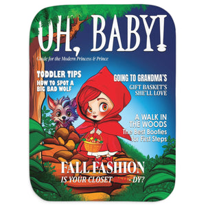 soft sherpa blanket with 'Little Red Riding Hood' design