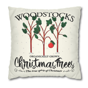 throw pillow with 'Charlie Brown Cover Cute Holiday' design