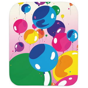 Colorful Balloons Soft Sherpa Baby Blanket