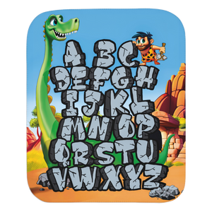 abc dinosaurs cute baby blanket