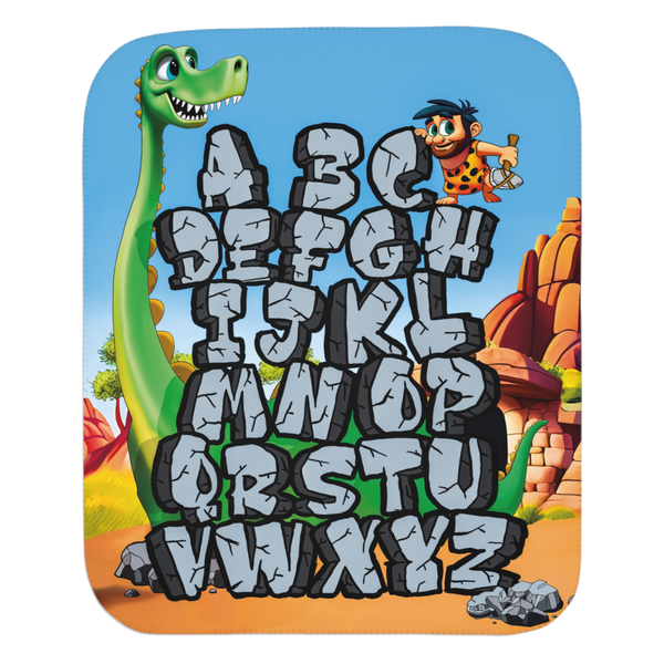 abc dinosaurs cute baby blanket
