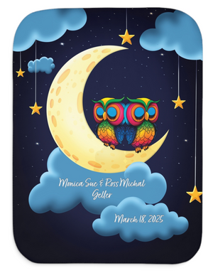 Personalized Twins Sherpa Baby Blanket