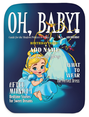 Personalized Fairy Tale Princess Soft Sherpa Baby Blanket | Custom Gift